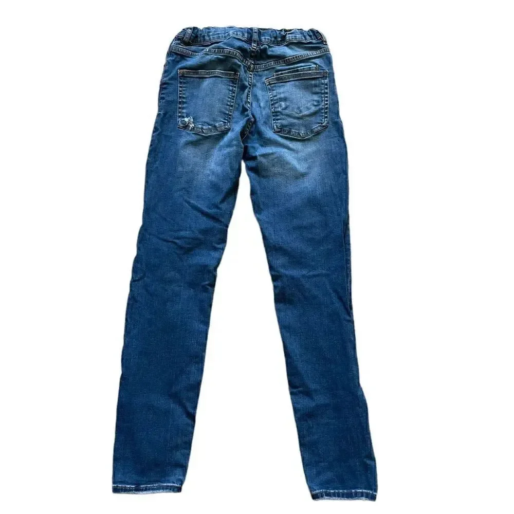 Zara Kids Destructed Slim Fit Skinny Blue Jeans  Sz 13-14